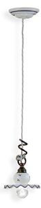 Lampadario Classico Roma Metallo E Ceramica Nero Sfumato Rame 1 Luce E14