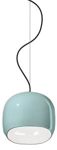Sospensione Piccola Vintage Decò Ayrton Ceramica Azzurro 1 Luce E27