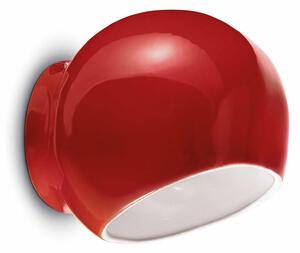 Applique Vintage Decò Ayrton Ceramica Rosso 1 Luce E27