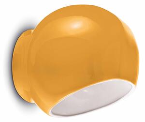 Applique Vintage Decò Ayrton Ceramica Giallo 1 Luce E27