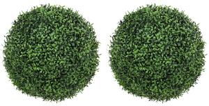 HOMCOM Topiarie Artificiali in Bosso con 682 Foglie, Resistente UV, Altezza 42 cm | Aosom Italy