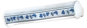 Applique Classica Trieste Bianco Decorato Filo Blu 2 Luci E14
