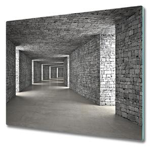 Tagliere in vetro Tunnel di mattoni 60x52 cm