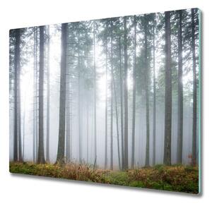 Tagliere in vetro Nebbia nella foresta 60x52 cm