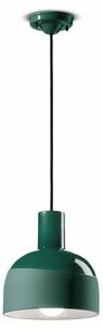 Lampadario Vintage Decò Caxixi Ceramica Verde Bottiglia 1 Luce E27