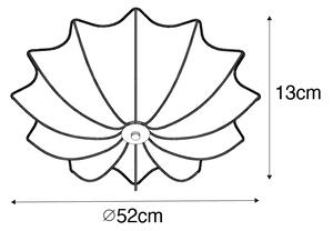 Plafoniera design bianco seta 52 cm 3 luci - Plu