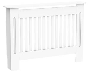 HOMCOM Copritermosifone in Legno MDF per Calorifero 112 x 19 x 81cm Bianco