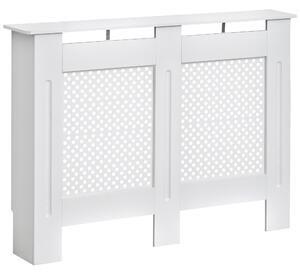 HOMCOM Copritermosifone in Legno Copertura Moderna 111.5 × 82 × 19cm Verniciato Bianco|Aosom