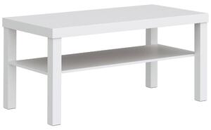 HOMCOM Tavolino da Salotto Rettangolare con Ampio Ripiano, 90×45×44.5 cm, Bianco | Aosom Italy