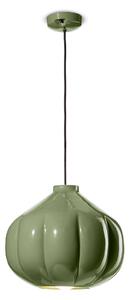 Lampadario Vintage Decò Afoxe' Ceramica Verde Salvia 1 Luce E27