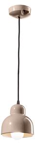 Lampadario Vintage Decò Berimbau Ceramica Grigio Sabbia 1 Luce E27