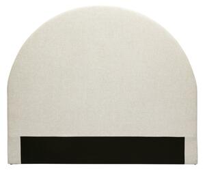 Testata letto rotonda in tessuto beige L160 cm NAOMY