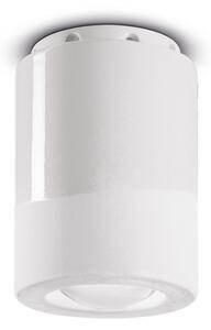 Plafoniera Vintage Decò Pi Ceramica Bianco Grezzo 1 Luce E14