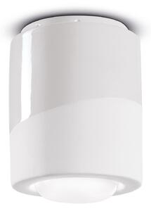 Plafoniera Piccola Vintage Decò Pi Ceramica Bianco Grezzo 1 Luce E27
