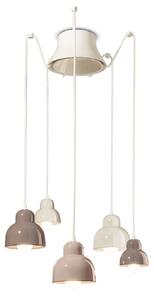 Lampadario Vintage Decò Berimbau Ceramica 3 Luci E27
