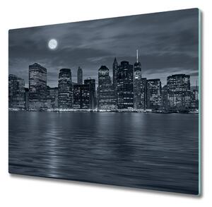 Tagliere in vetro temperato New York di notte 60x52 cm