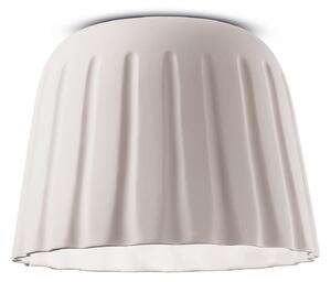 Plafoniera Piccola Vintage Decò Madame Gres Ceramica Bianco Naturale 1 Luce E27
