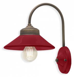 Applique Vintage Colors Ferro E Ceramica Bordeaux 1 Luce E27