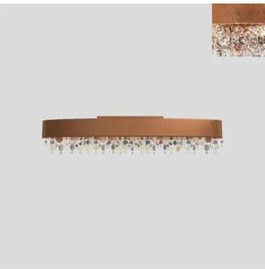 Masiero Olà PL4 OV 100 plafoniera ovale con pendenti colorati