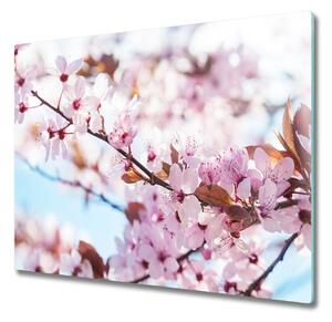 Tagliere in vetro temperato fiori di ciliegio 60x52 cm
