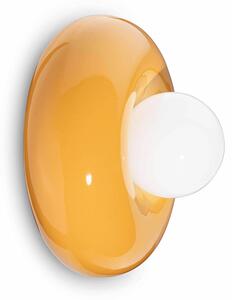 Applique Vintage Decò Bumbum Ceramica Gialla 1 Luce G9