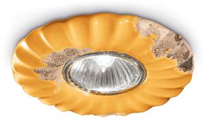Spot Vintage Ceramica Gialla 1 Luce Gu10 12Cm