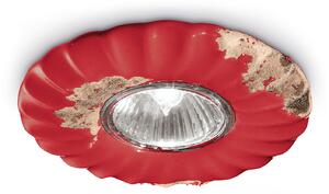 Spot Vintage Ceramica Rossa 1 Luce Gu10 12Cm