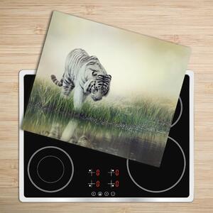 Tagliere in vetro Tigre bianca 60x52 cm