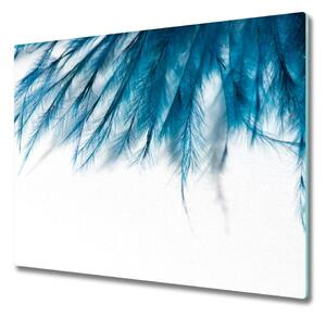 Tagliere in vetro Piume blu 60x52 cm