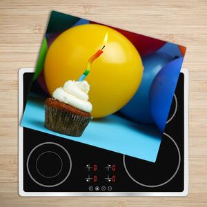 Tagliere in vetro Cupcake di compleanno 60x52 cm