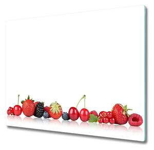 Tagliere in vetro Frutta di fila 60x52 cm