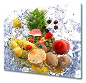 Tagliere in vetro Frutta e acqua 60x52 cm