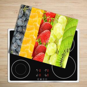 Tagliere in vetro Frutta colorata 60x52 cm
