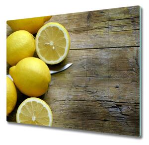 Tagliere in vetro Limoni sul legno 60x52 cm