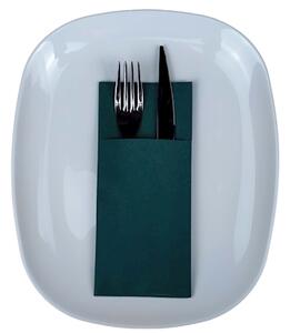 Tovagliolo piegato porta posate MCR DRY cm 40x35 colore verde scuro