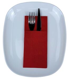 Tovagliolo piegato porta posate MCR DRY cm 40x35 colore rosso
