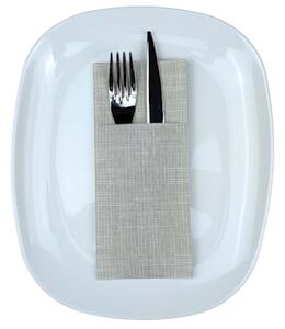 Tovagliolo piegato porta posate MCR TEX cm 40x35 colore sabbia