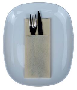 Tovagliolo piegato porta posate MCR DRY cm 40x35 colore champagne
