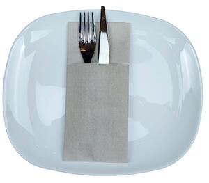 Tovagliolo piegato porta posate MCR LINO 40X35 colore sabbia