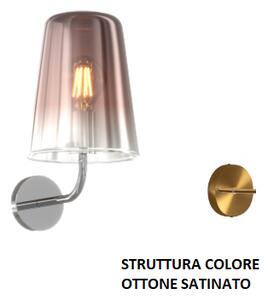 Applique ottone sat. 1 luce rame 1164os-at-ra