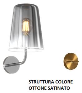 Applique ottone sat. 1 luce cromo 1164os-at-cr