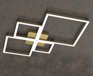 Four squares applique-plafoniera 70 cm. oro brunito verniciato 1162