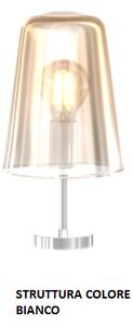 Lumetto bianco 1 luce ambra 1164bi-pt-am