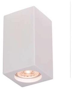 Faretto in gesso parallelepipedo H 13 a soffitto