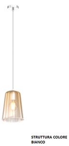 Sospensione bianco 1 luce ambra 1164bi-s1-am