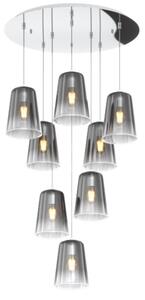 Sospensione cromo tonda 8 luci cromo 1164cr-s8 t-cr