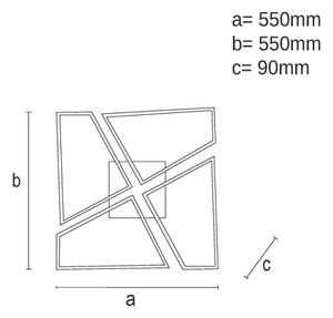 Plafoniera LED dimmerabile LED/115W/230V 3000-6500K marrone/nero + +TC