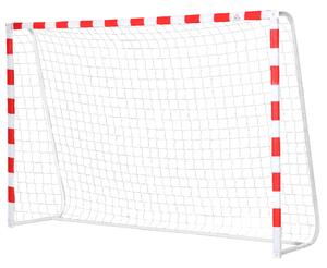 HOMCOM Rete da Calcio, Porta da Calcio e Calcetto in Plastica PE per Adulti e Bambini, 302x83x201cm|Aosom