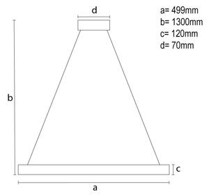 Lampadario a sospensione con filo LED dimmerabile LED/80W/230V 3000-6500K bianco + telecomando