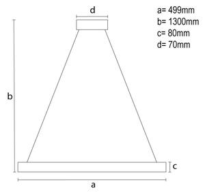 Lampadario a sospensione con filo LED dimmerabile LED/80W/230V 3000-6500K bianco + telecomando